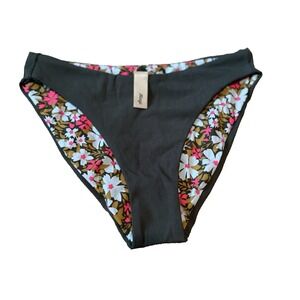 Maaji Sublimity Textured Reversible Bikini Bottoms Crocodile Green Women's‎ XS